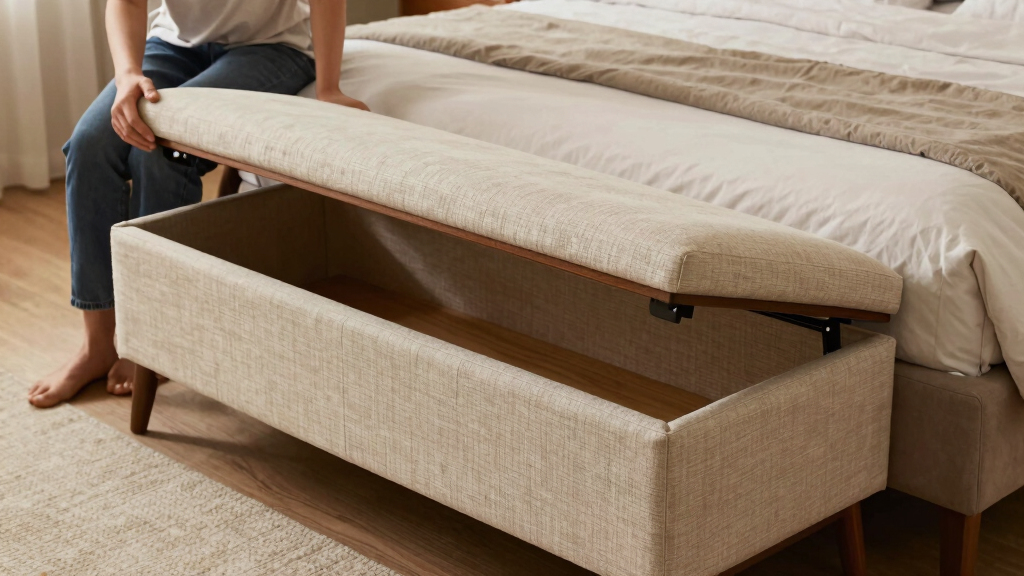 best upholstered storage bench end of bed