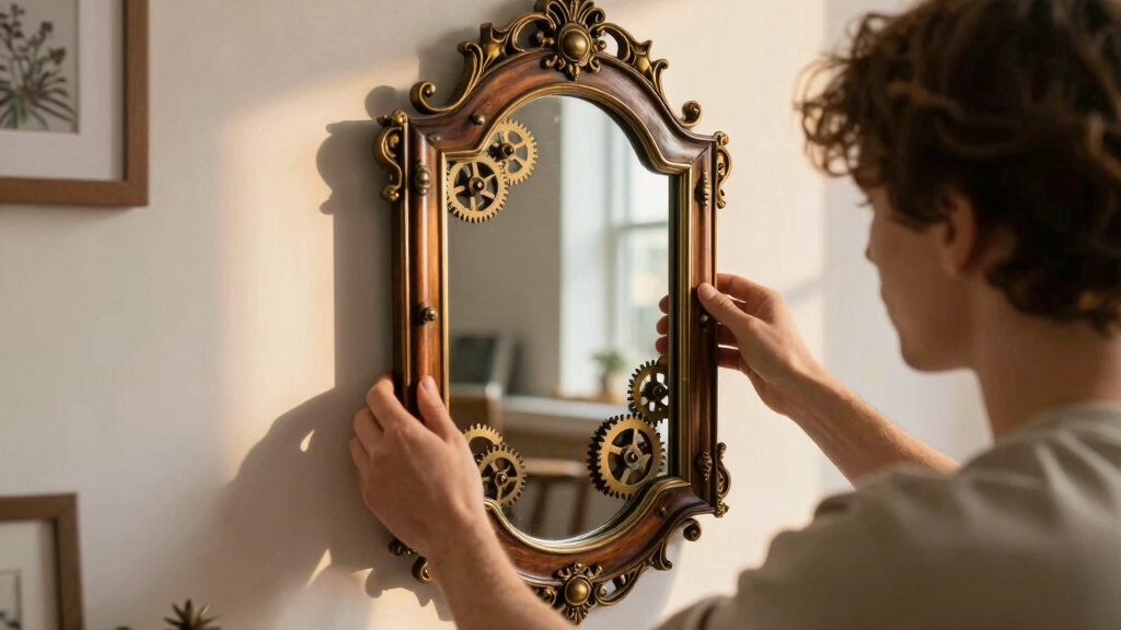 steampunk wall mirror