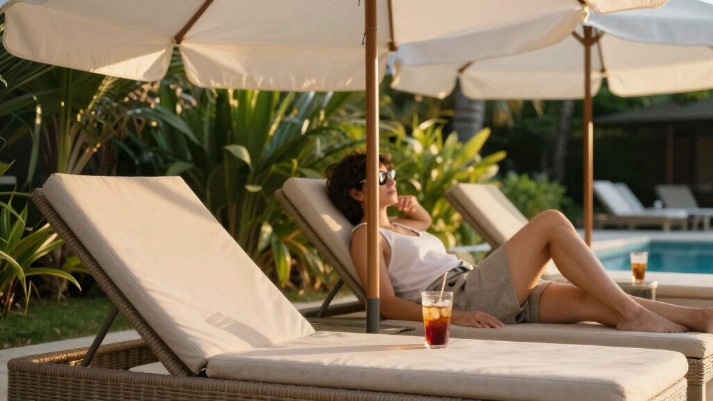 best double chaise lounges with canopy