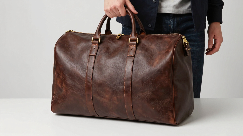 premium leather weekender bag