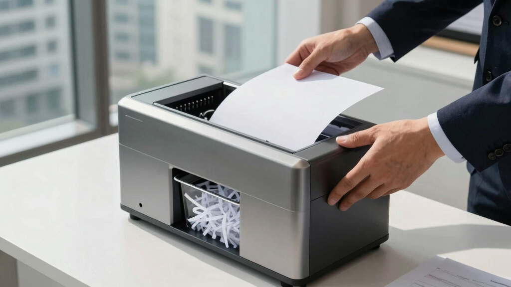 Heavy duty paper shredder for office security