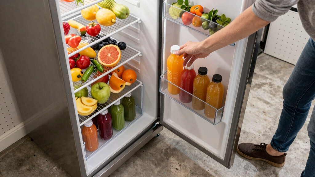 best garage refrigerator for batch juicing