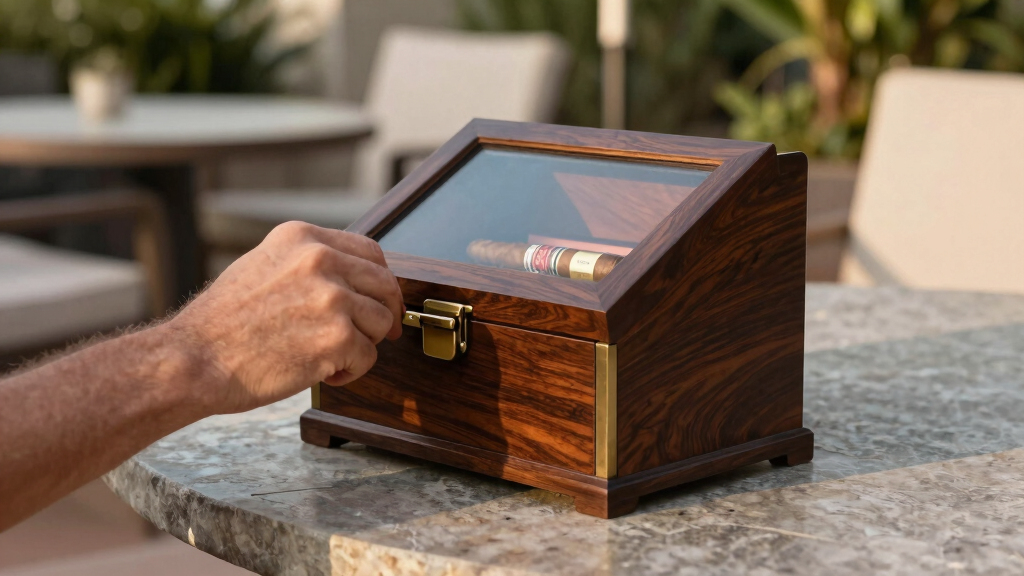 best cigar humidors for outdoor lounge areas