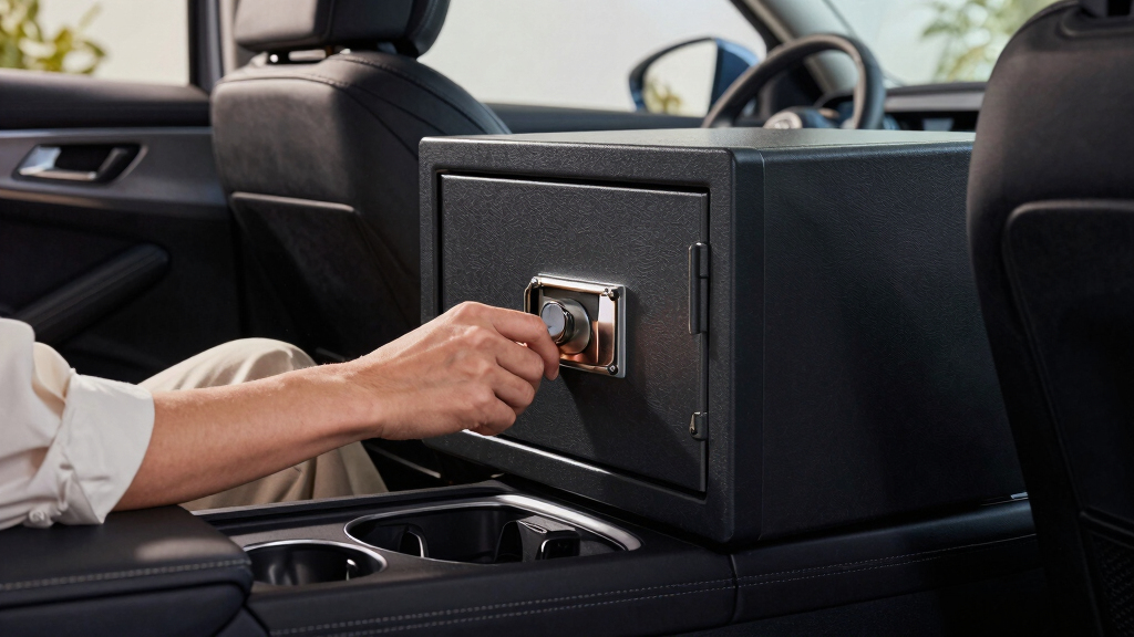 best lockable car console safes for valuables and papers