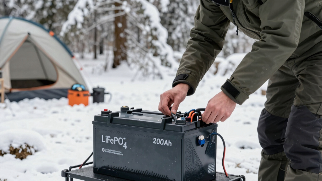 best heated lifepo4 battery 200ah for winter camping