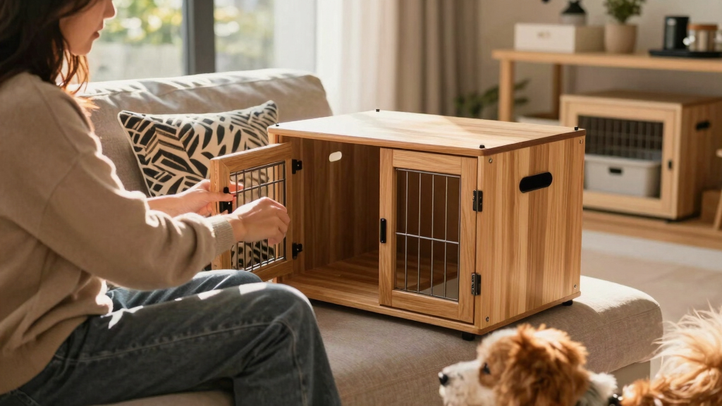 best dog crate furniture with hidden storage