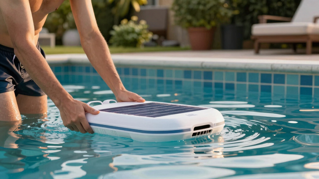 best solar powered pool skimmer robot
