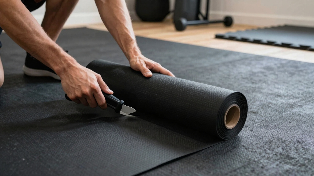 best home gym flooring rubber rolls thick