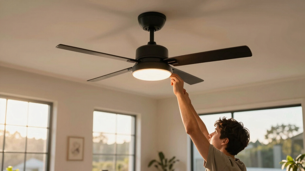 best black ceiling fans with lights for large rooms
