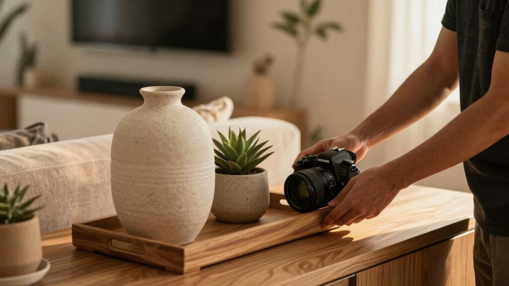 entryway table decor setup
