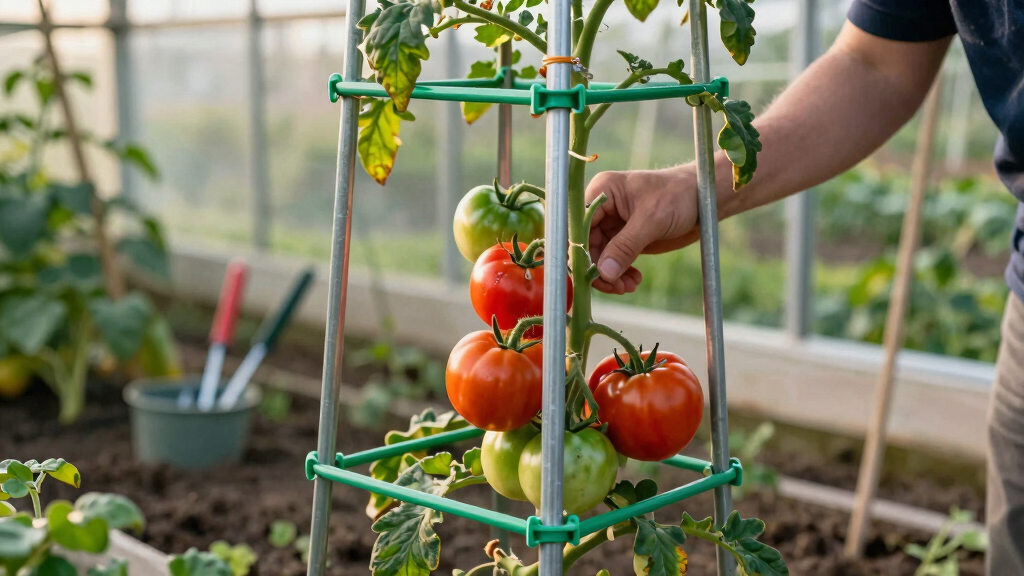 best greenhouse tomato trellis system