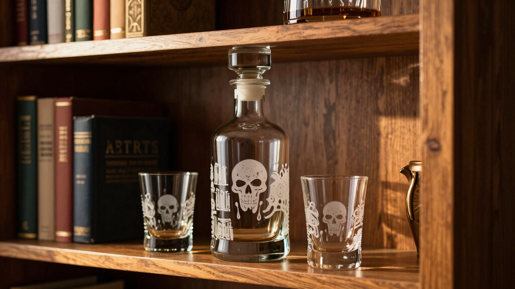 best premium whiskey decanter set for horror libraries
