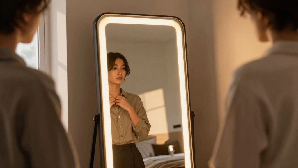 best full length beauty mirror with lighting