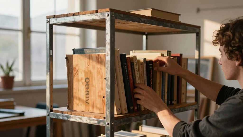 industrial bookcase cabinet