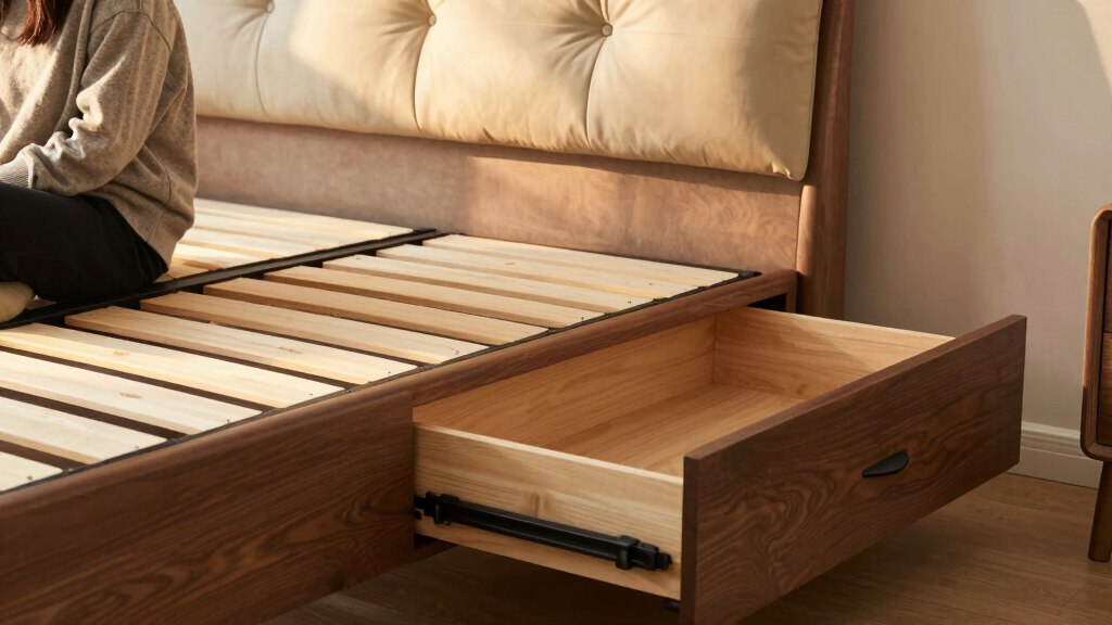 best king platform bed frame with storage