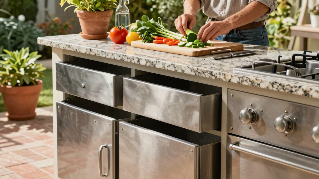 best outdoor kitchen islands with storage