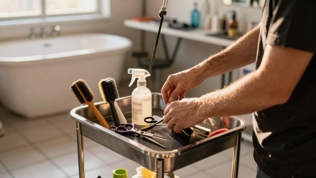 best dog grooming organizer cart