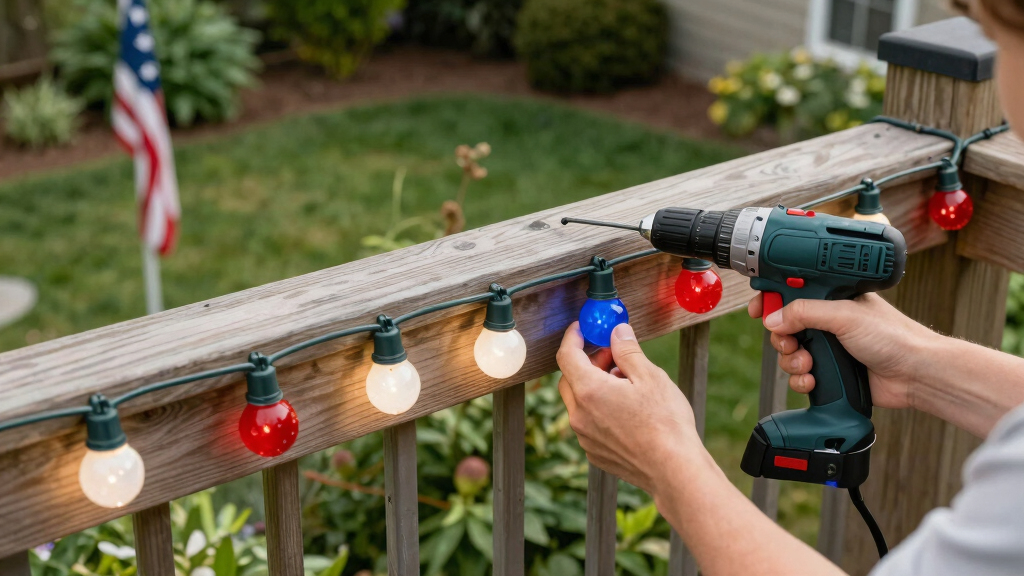 patriotic outdoor string lights
