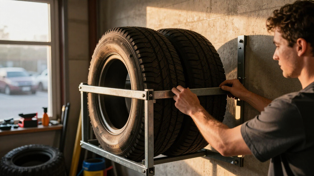 tire rack wall mount heavy duty