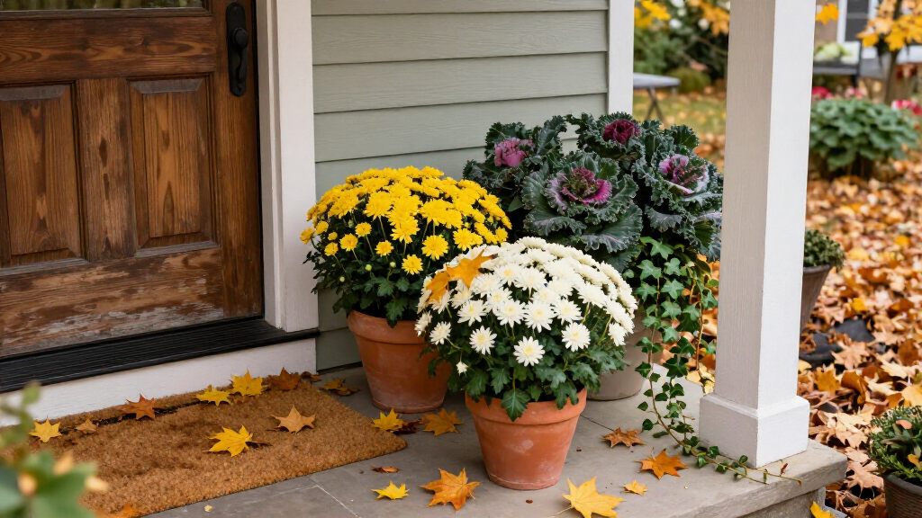 best fall front door plants