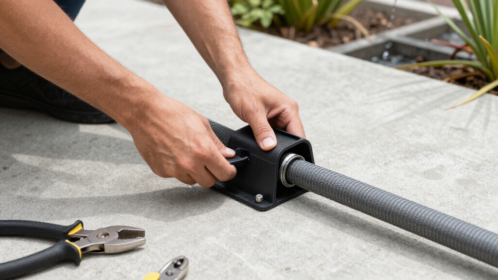 sewer hose support system heavy duty