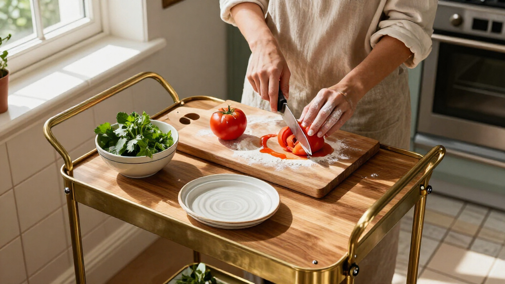 premium rolling kitchen cart premium