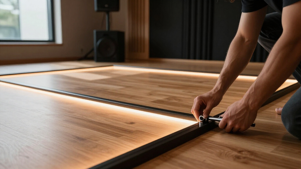 high end home dance floor setup