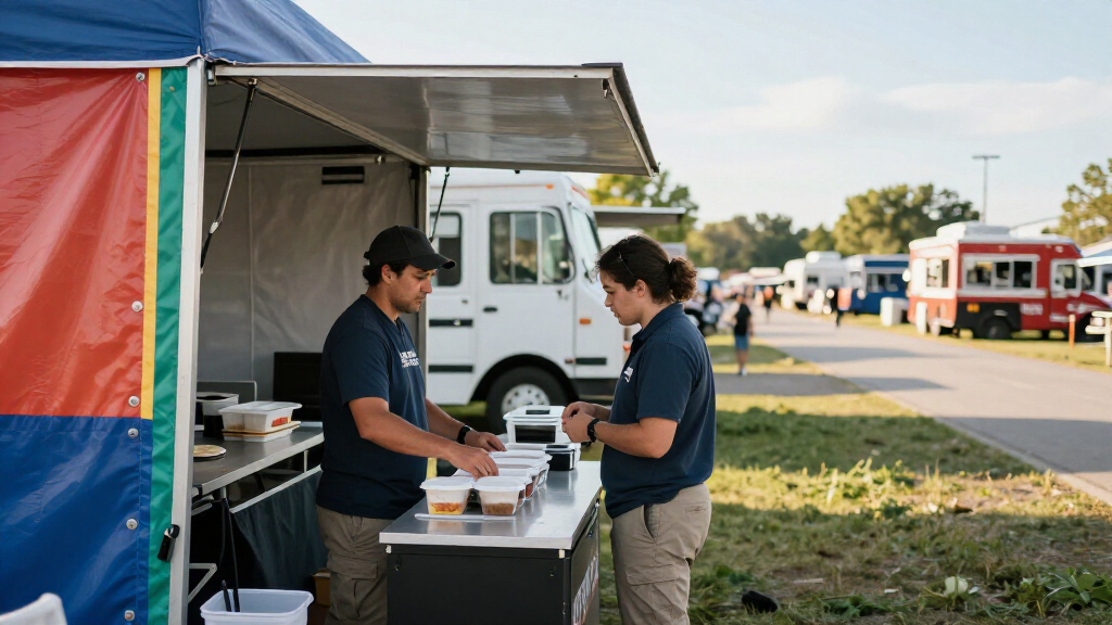 best outdoor service tent for food truck line management