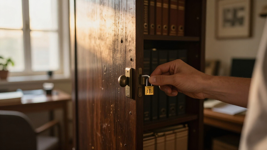 home archive cabinet with lock