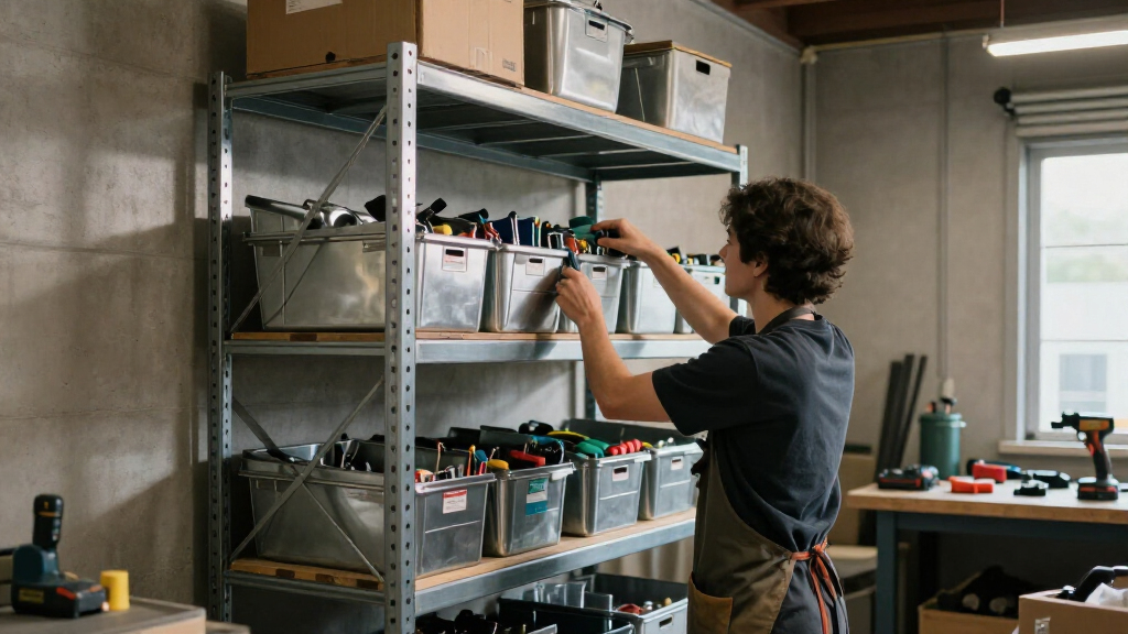 industrial metal storage shelving