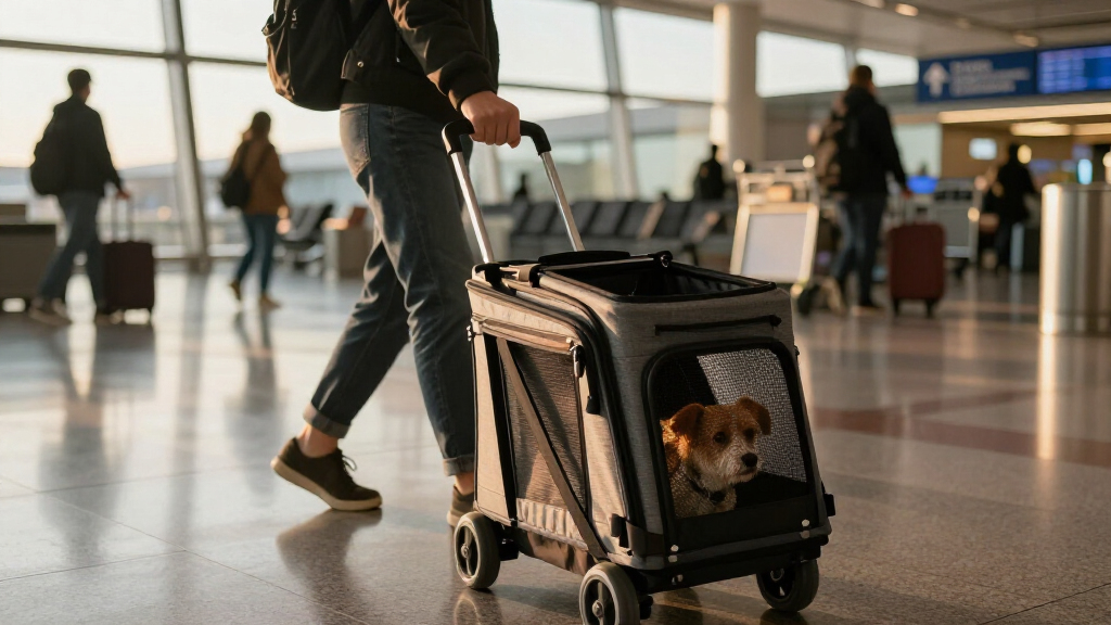 rolling pet carrier for airports