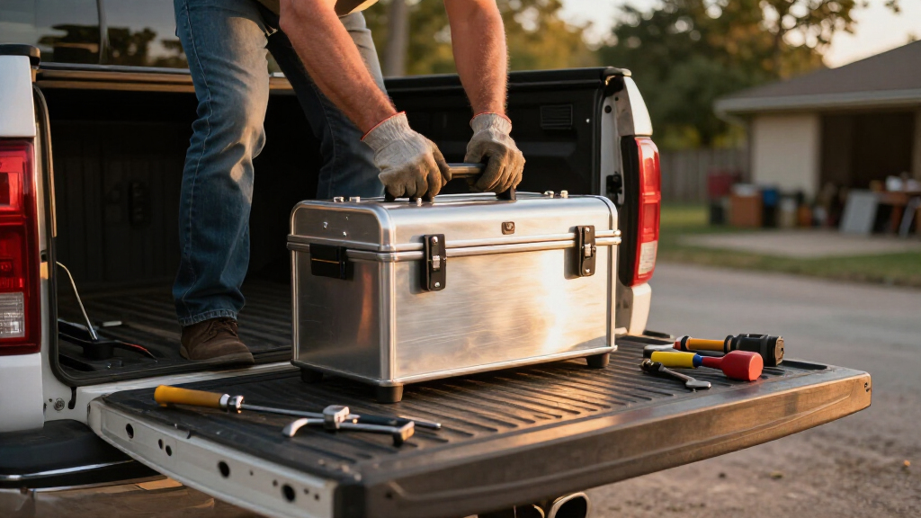 truck bed tool box aluminum