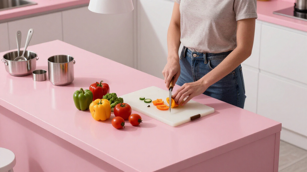 best pink kitchen islands