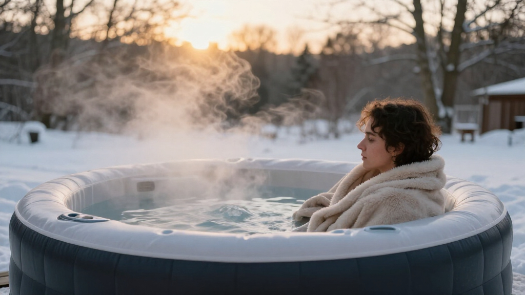 inflatable hot tub for cold weather