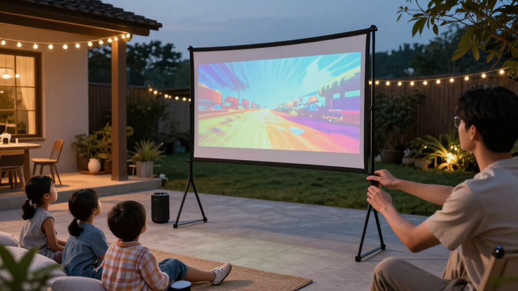 outdoor projector screen and stand kits under 1000