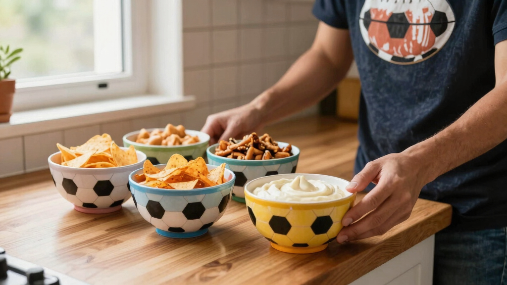 world cup themed snack bowls