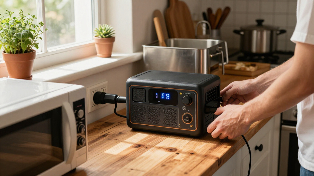 portable power station for microwave