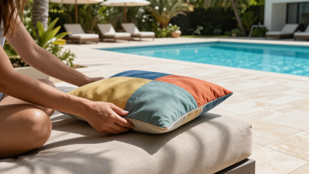 outdoor ottomans for pool lounges