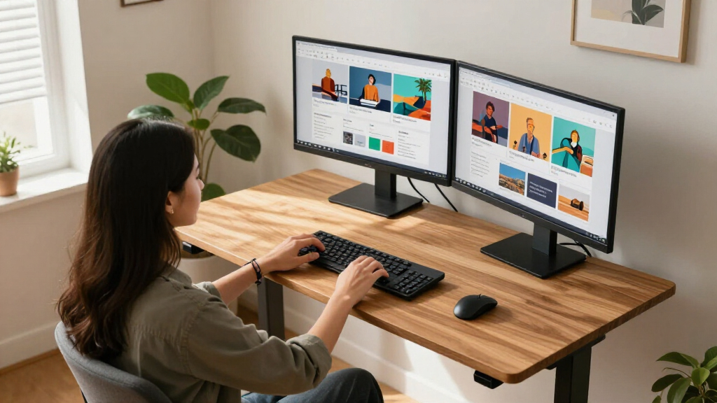 standing desks for dual monitor setups