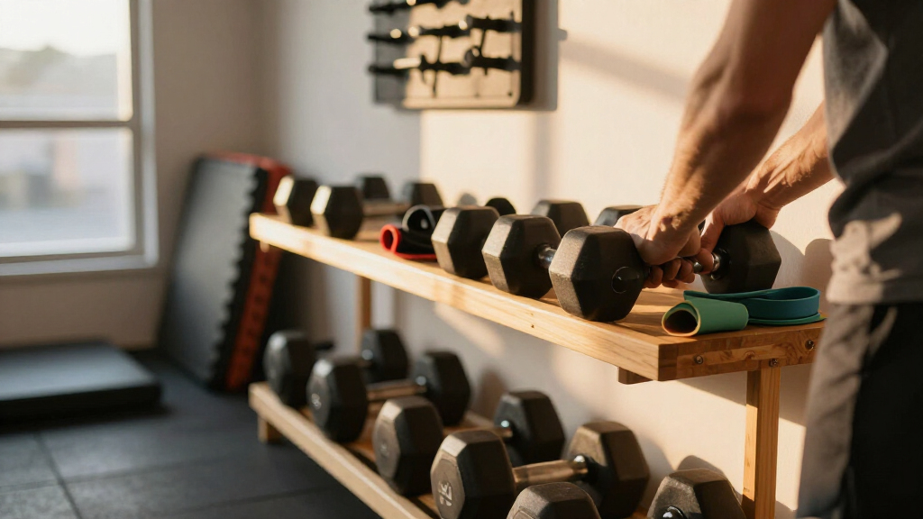 home gym storage organization