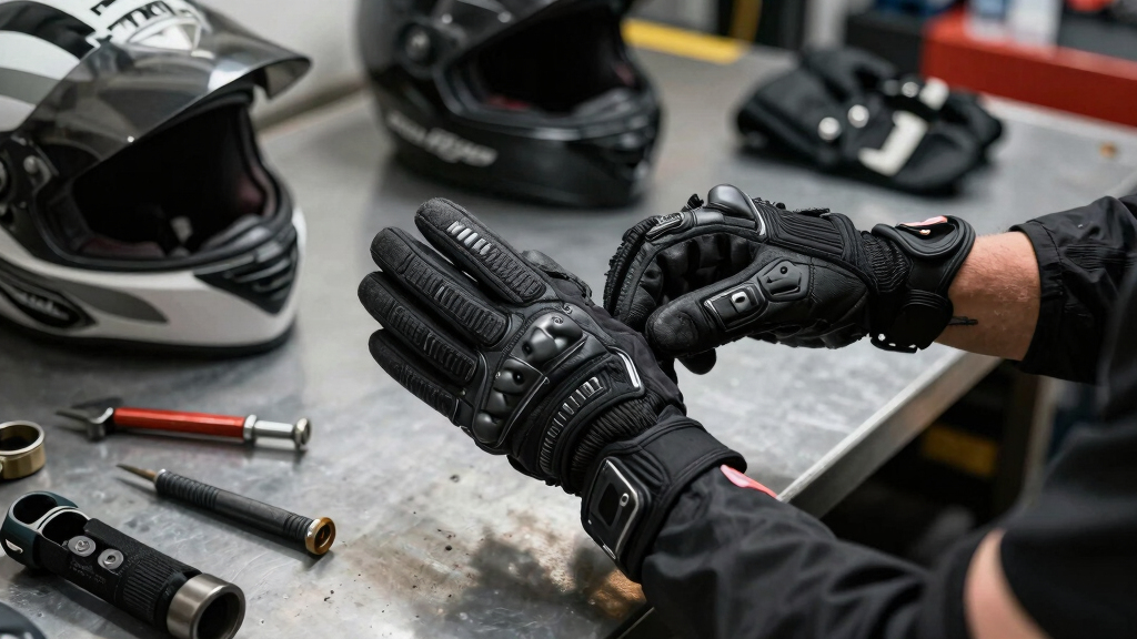 motorcycle riding gloves with armor