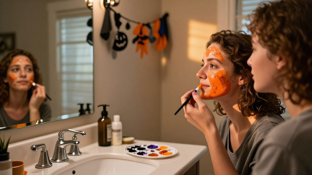 Halloween face paint palettes