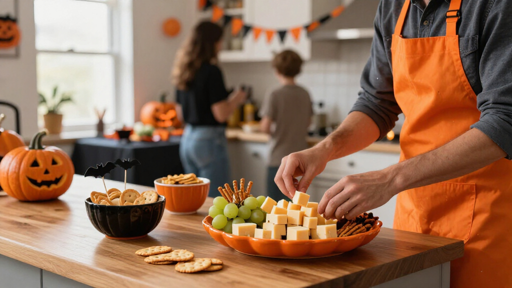 Halloween party snack trays