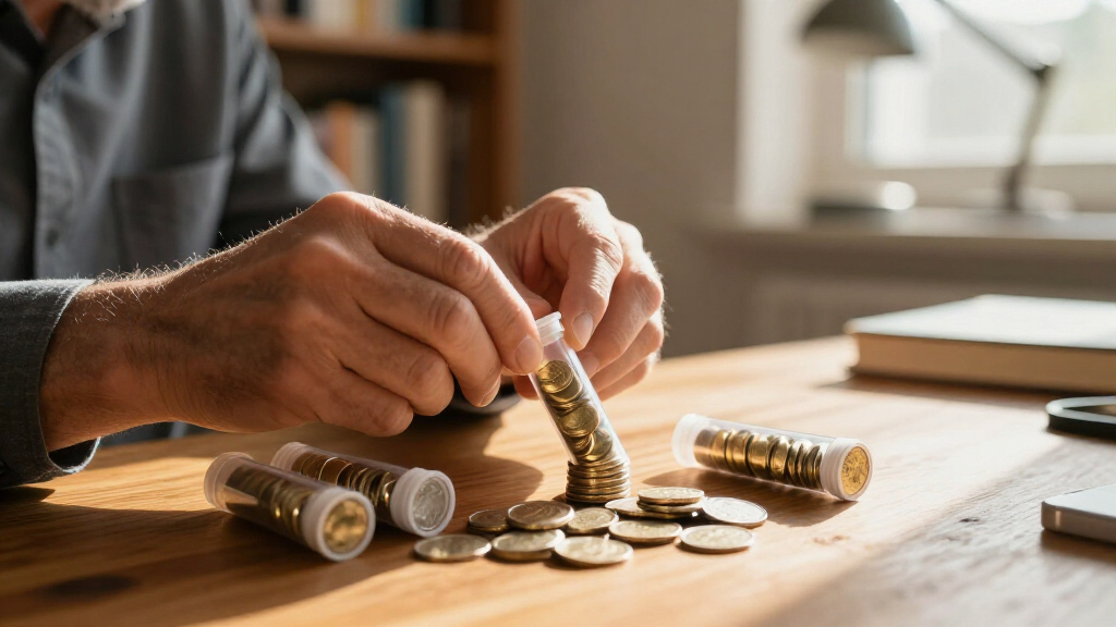 gold and silver coin tubes