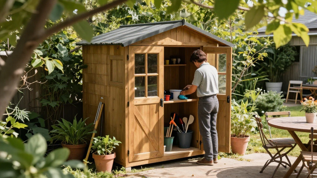 outdoor garden storage sheds