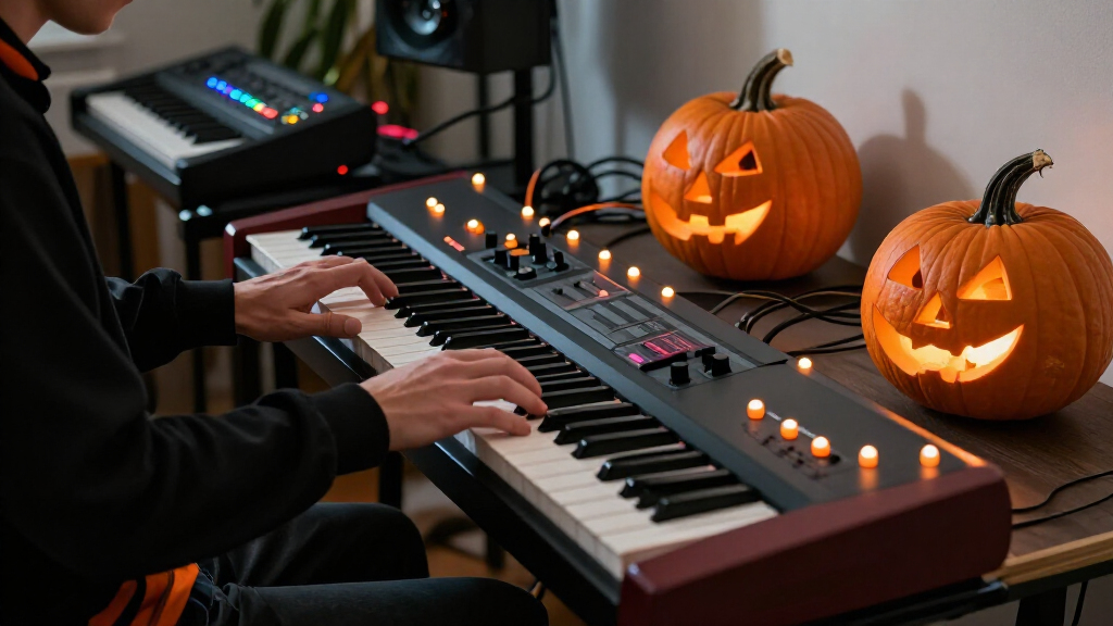 Halloween electronic music keyboards