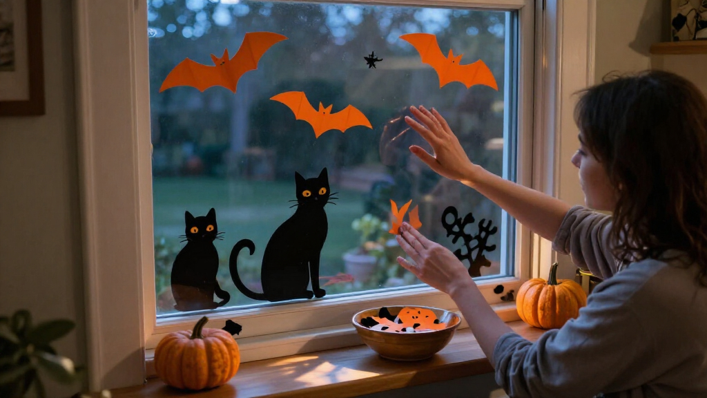 Halloween window decorations