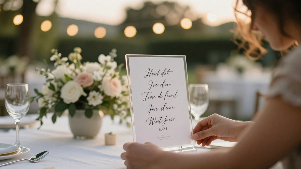 acrylic sign holders for wedding tables