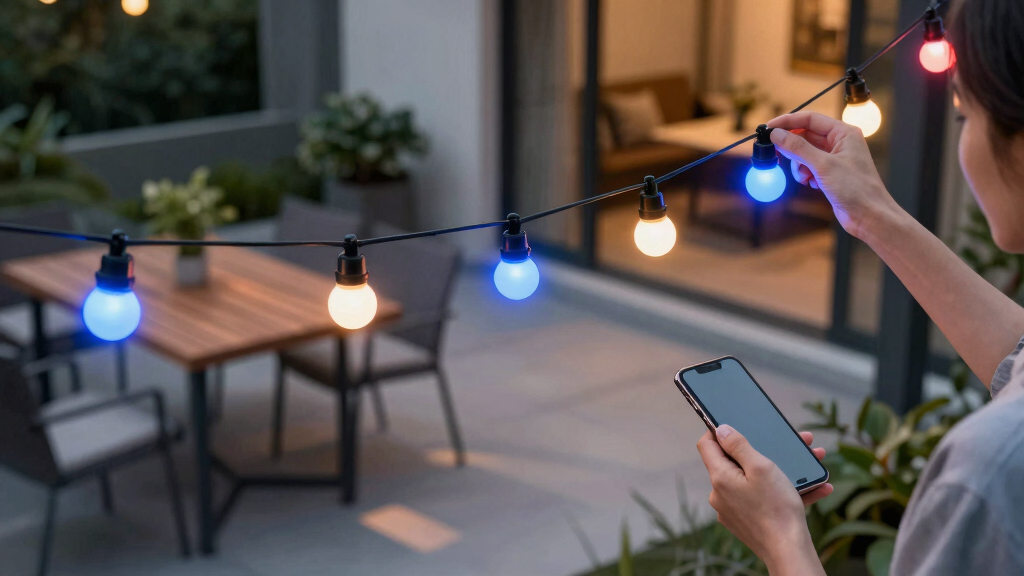 patriotic LED string lights