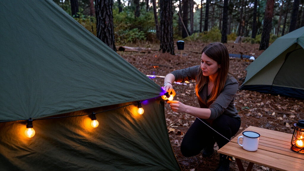 Halloween camping string lights